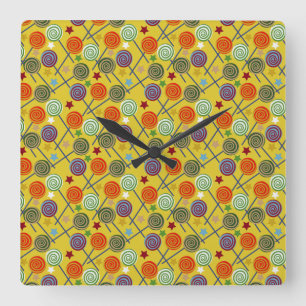 Reloj Cuadrado Candy pattern Lollies pattern lollipop 30