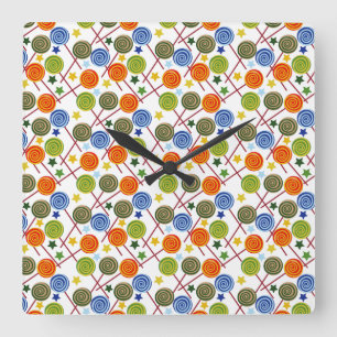 Reloj Cuadrado Candy pattern Lollies pattern lollipop 61