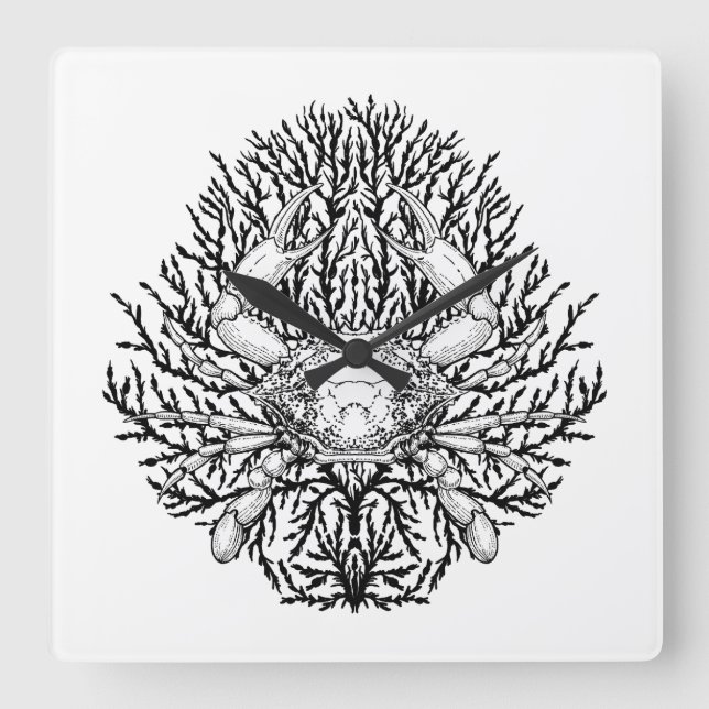 Reloj Cuadrado Cangrejo (Anverso)