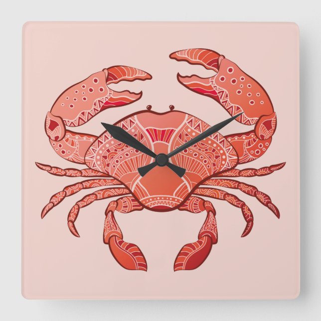 Reloj Cuadrado Cangrejo estilo (Anverso)