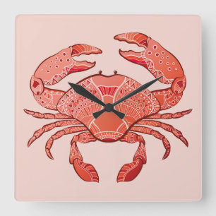 Reloj Cuadrado Cangrejo estilo