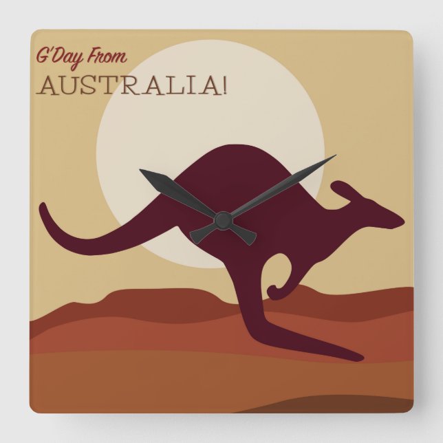 Reloj Cuadrado Canguro de salida (Anverso)