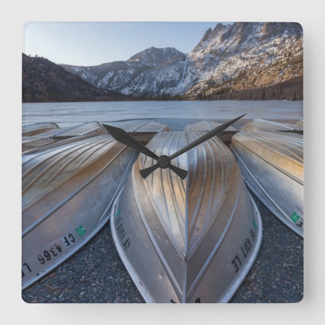 Reloj Cuadrado Canoe At The Lake (Anverso)