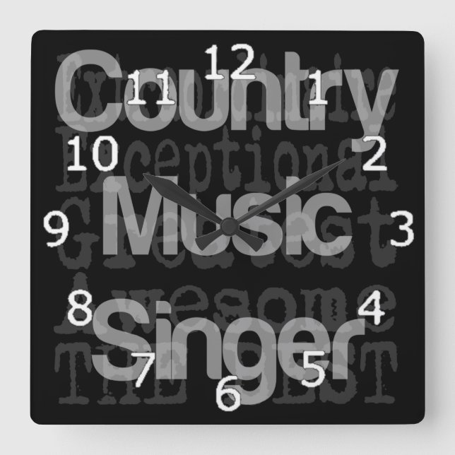 Reloj Cuadrado Cantante de la música country Extraordinaire (Anverso)