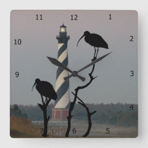 RELOJ CUADRADO CAPE HATTERAS LIGHTHOUSE