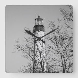 Reloj Cuadrado Cape May Light b/w