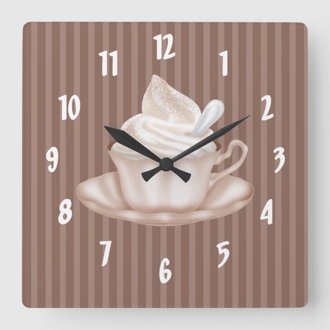 Reloj Cuadrado Cappuccino (Anverso)