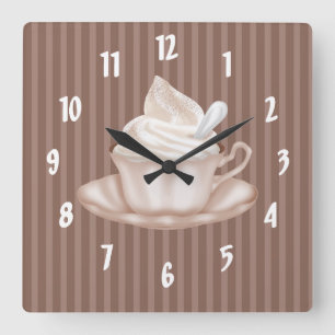 Reloj Cuadrado Cappuccino