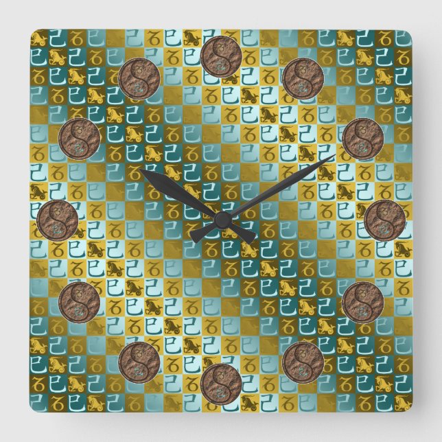 Reloj Cuadrado Capricorn & Earth Snake (Anverso)