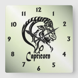 Reloj Cuadrado Capricornio del mar Cabra Zodiac Verde