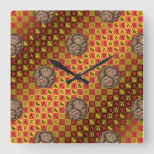 Reloj Cuadrado Capricornio & Tigre de Tierra