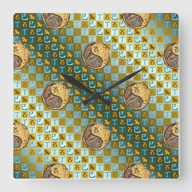Reloj Cuadrado Capricornio y Serpiente de Fuego (Anverso)