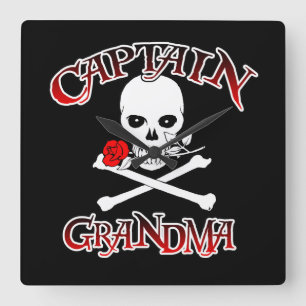 Reloj Cuadrado Captain Grandma Wall Clock
