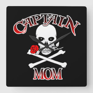Reloj Cuadrado Captain Mom Wall Clock