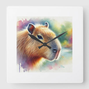 Reloj Cuadrado Capybara in a Tranquil Meadow 260924AREF150 - Wate