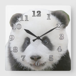 Reloj Cuadrado Cara de la panda