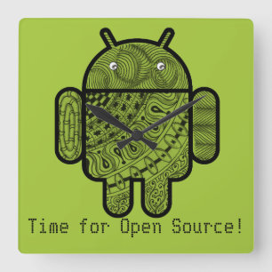 Reloj Cuadrado Carácter Pancho Doodle para el robot Android™