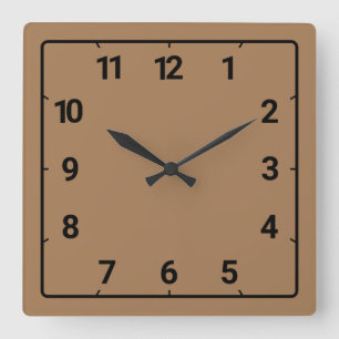 Reloj Cuadrado Caramel fudge brown