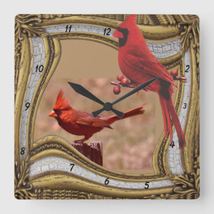 RELOJ CUADRADO CARDINAL ON THE FRAME   SQUARE WALL CLOCK