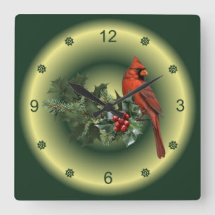 Reloj Cuadrado Cardinals Appear When Angels Are Near ~ Christmas~