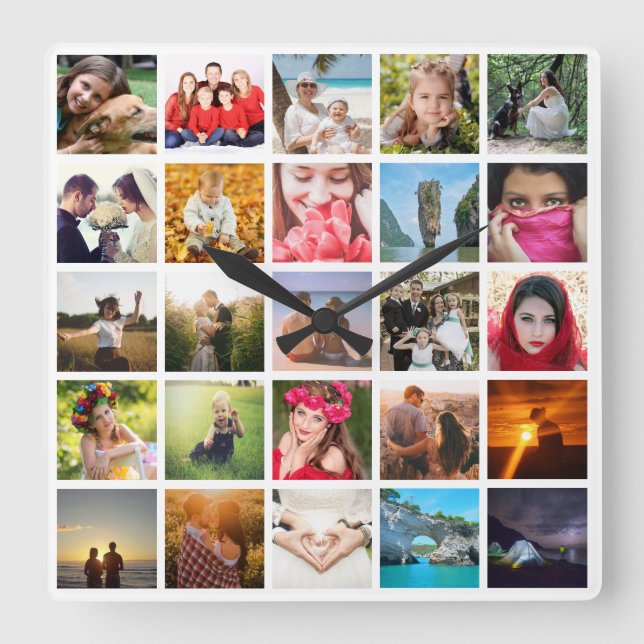 Reloj Cuadrado Cargar foto (Anverso)