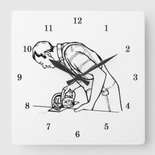 Reloj Cuadrado Carpintero profesional