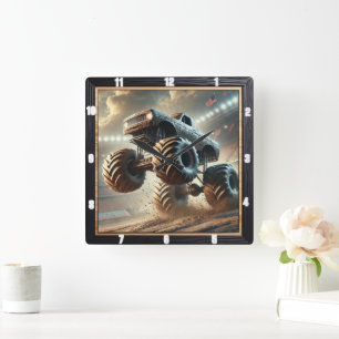 Reloj Cuadrado Carreras masiva de camiones monopolios a través de