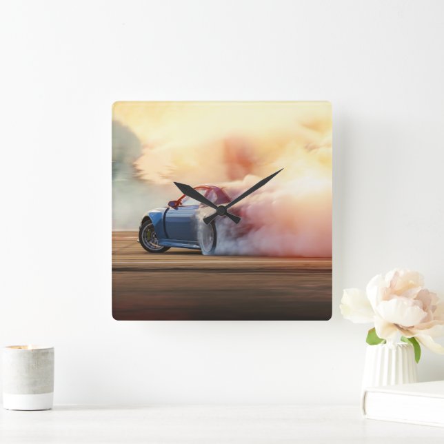 Reloj Cuadrado Carreras para adultos y niños (Hogar)