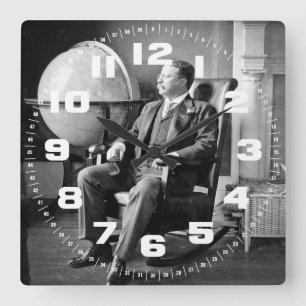 Reloj Cuadrado Casa Blanca del vintage de presidente Teddy