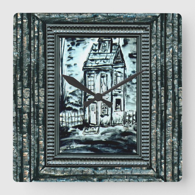 Reloj Cuadrado Casa del engaño (Anverso)