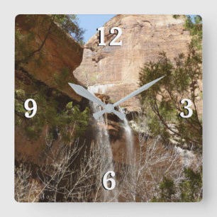 Reloj Cuadrado Cascada de Emerald Pool I del Parque Nacional Zion