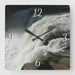 Reloj Cuadrado Cascada Ohiopyle en Pensilvania