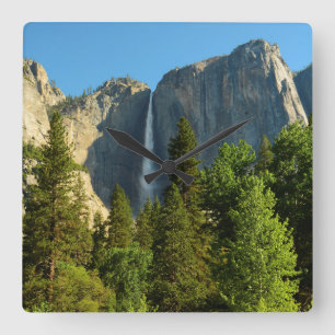 Reloj Cuadrado Cascadas de alto Yosemite, río Merced, Yosemite