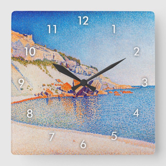 Reloj Cuadrado Cassis, Cap Lombard, Opus 196, Signac (Anverso)