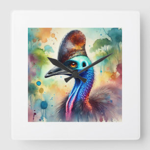 Reloj Cuadrado Cassowary Majesty 270824AREF113 - Watercolor