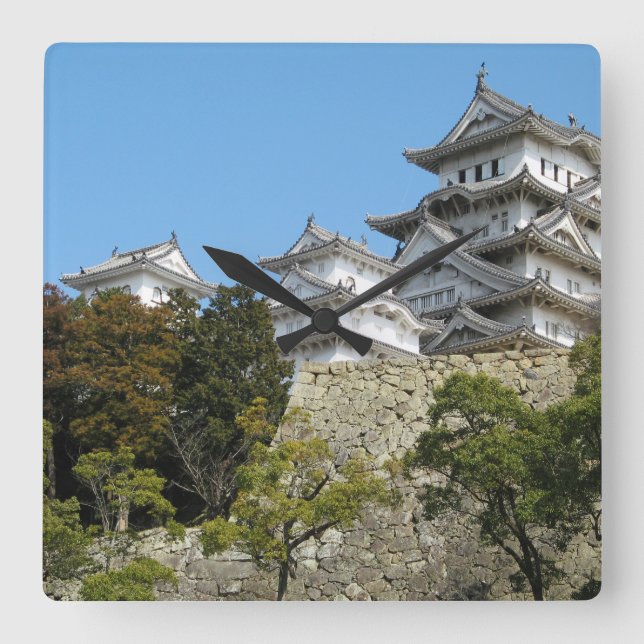Reloj Cuadrado Castillo de Himeji 姫 路 城, Hyogo, Japón (Anverso)