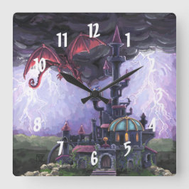 Reloj Cuadrado Castillo del Dragón