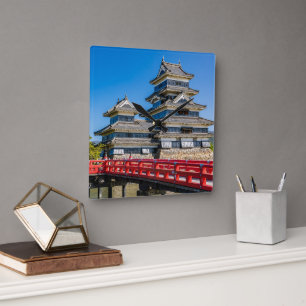 Reloj Cuadrado Castillo y puente de Matsumoto