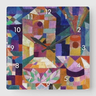 Reloj Cuadrado Castle Garden, Paul Klee