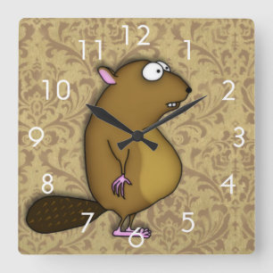 Reloj Cuadrado castor en perfil