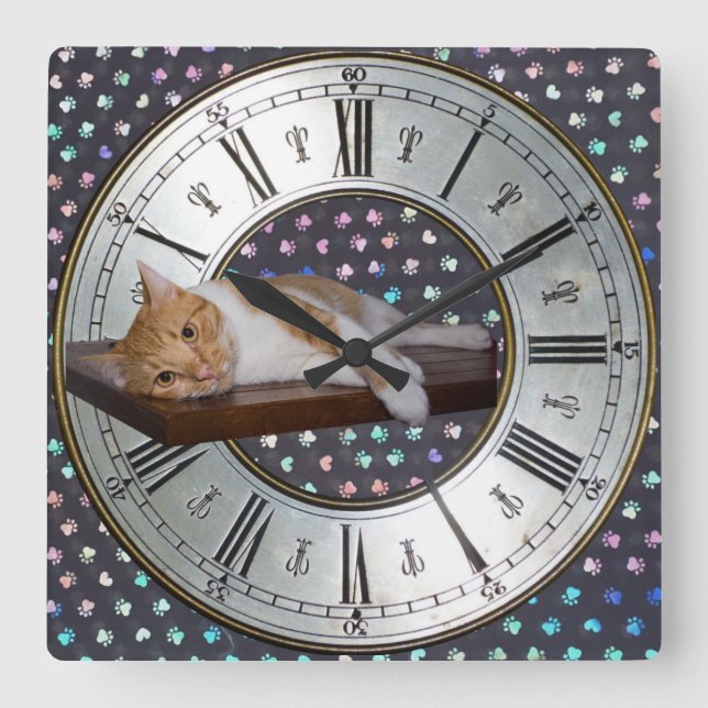 RELOJ CUADRADO CAT (Anverso)