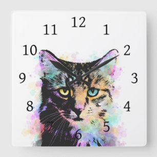 Reloj Cuadrado Cat 618 White background