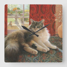CAT WALL CLOCK