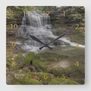 Reloj Cuadrado Cataratas de Honey Run, Ohio