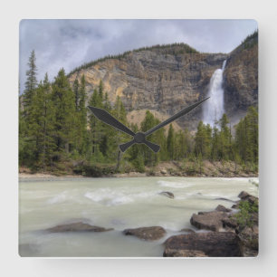 Reloj Cuadrado Cataratas de Takakkaw en Columbia Británica, Canad