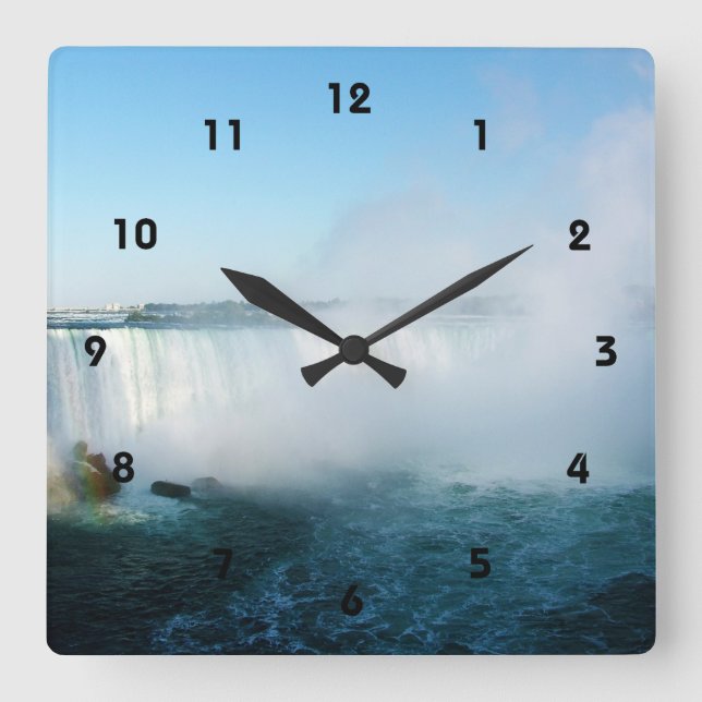 Reloj Cuadrado Cataratas del Niágara. (Anverso)