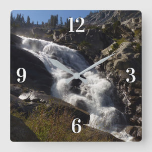 Reloj Cuadrado Cataratas Tokopah II en el Parque Nacional Sequoia