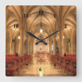 Reloj Cuadrado Catedral Nacional de Washington Capilla de Belén