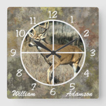 Cazadores Clock Deer in Crosshaires personalizan