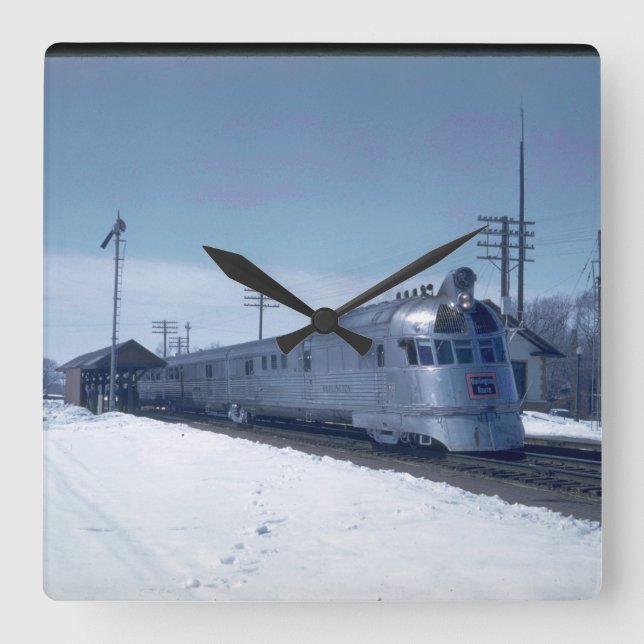 Reloj Cuadrado CB&Q "Pioneer Zephyr" #9900_Trains (Anverso)